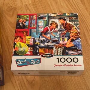 RoseArt Back to the Past Puzzle - Grandpa's Birthday Surprise - 1000 Pieces